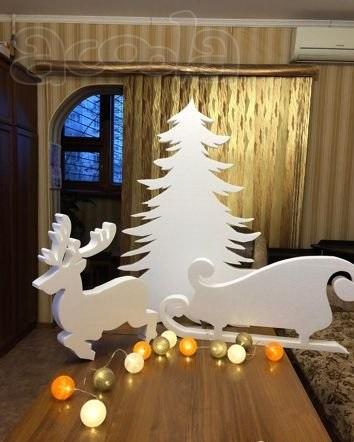 Снежинки, снеговики, олени и др. новогодний декор в Астрахани